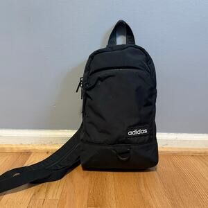 Adidas Black Convertible Crossbody Sling & Backpack Bag